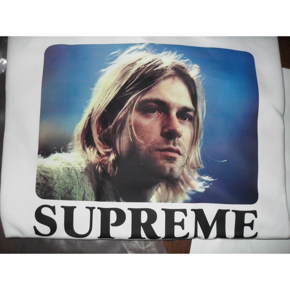 Supreme Kurt Cobain Nirvana T Shirt White Medium Graphic Tee New w/ Gift Bag USA - Picture 2 of 4